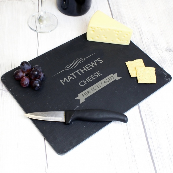 Personalised 'Perfectly Aged' Slate Cheese Board