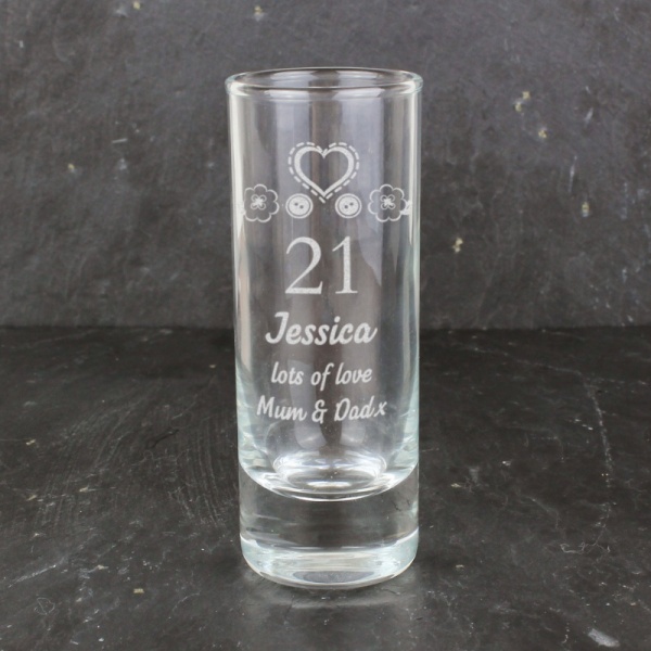 Personalised Engraved Birthday Craft Shot Glass