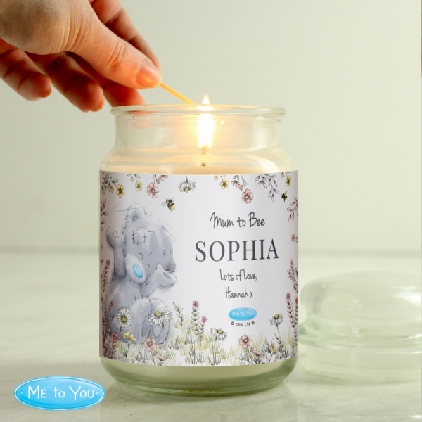 Personalised 'Me to You' Floral Large Scented Jar Candle