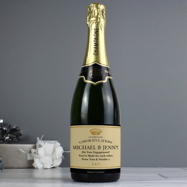 Personalised Crown Bottle of Champagne