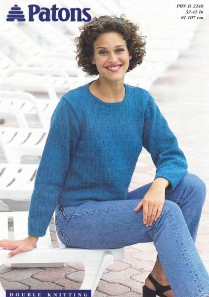 Vintage Patons Knitting Pattern 2248: Lady's Sweater