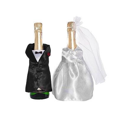 Bride & Groom Bottle Covers