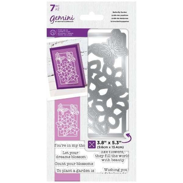 Gemini Decorative Outline Stamp and Die - Butterfly Garden