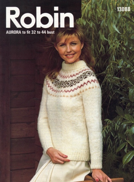 Vintage Robin Knitting Pattern 13088: Lady's Sweater