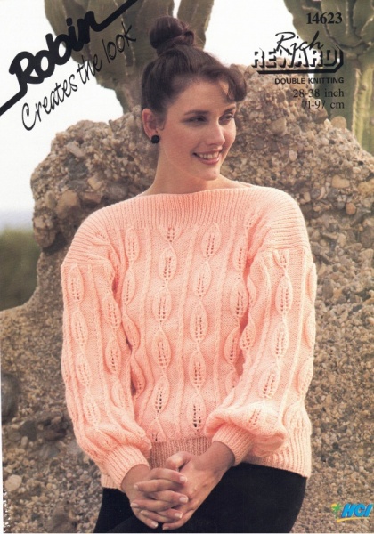 Vintage Robin Knitting Pattern 14623: Lady's Sweater