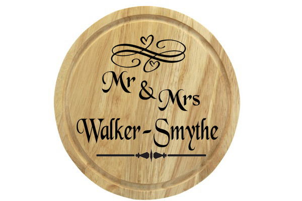 Personalised Round Cheese / Bread Board