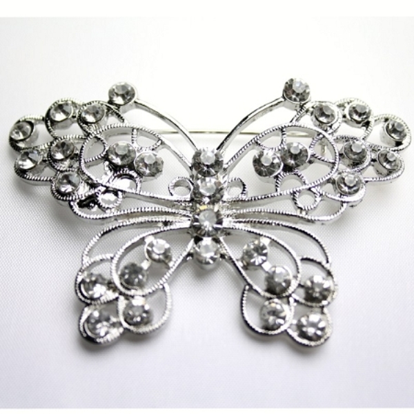 Sonia - Rhinestone Butterfly Brooch Embellishment