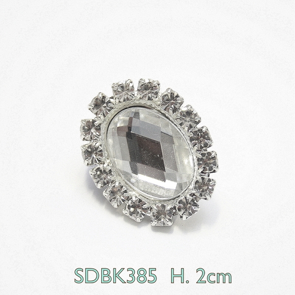 Sara Oval Diamante Brooch Embellishment