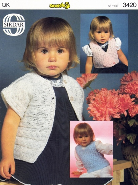 Vintage Sirdar Knitting Pattern No 3420: Toddler 'Party Goers'