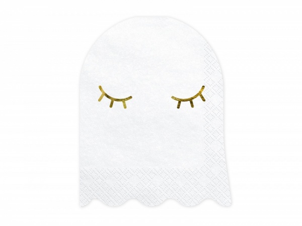White Paper Ghost Halloween Napkins, Pack of 20