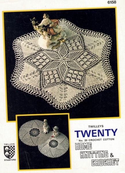 Vintage Twilleys Crochet Pattern 6158: Knitted & Crochet Centres