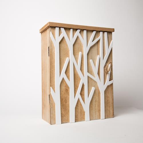 White wooden Branches Design Key Box