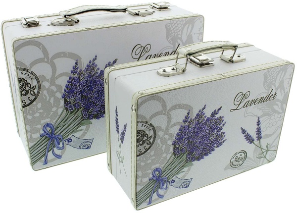 Juliana Home Living Collection Set of 2 Small Suitcases - Lavender