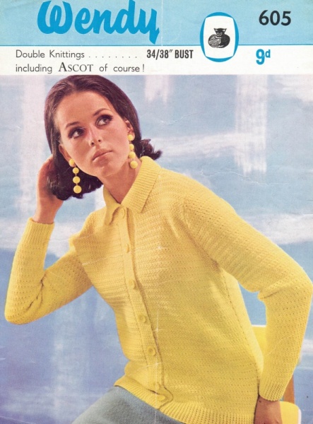 Vintage Wendy Knitting Pattern 605: Lady's Jacket