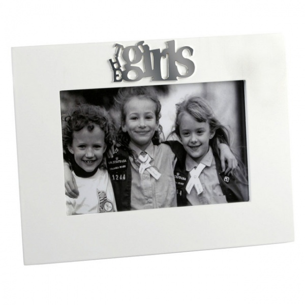 MDF White Photo Frame 6'' x 4'' ~ ''The Girls''