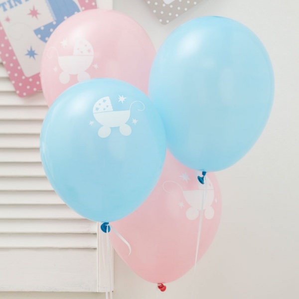 Tiny Feet Baby Shower Balloons ~ Pack of 8