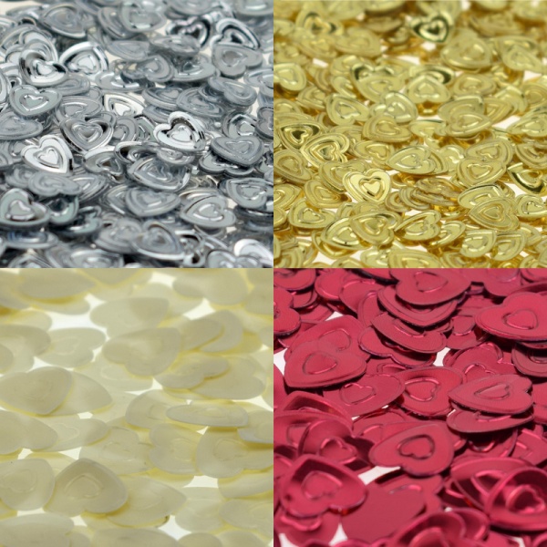 Foil Hearts Table Scatter Confetti, Choice of Sizes & Colours