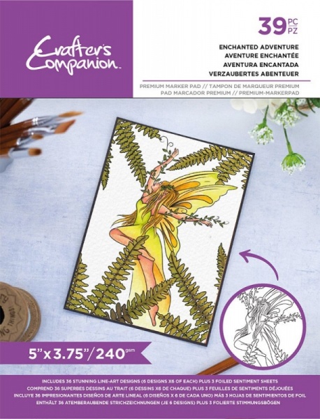 Crafters Companion Card Front Colouring Pads 3.75''x5'' - Enchanted Adventure