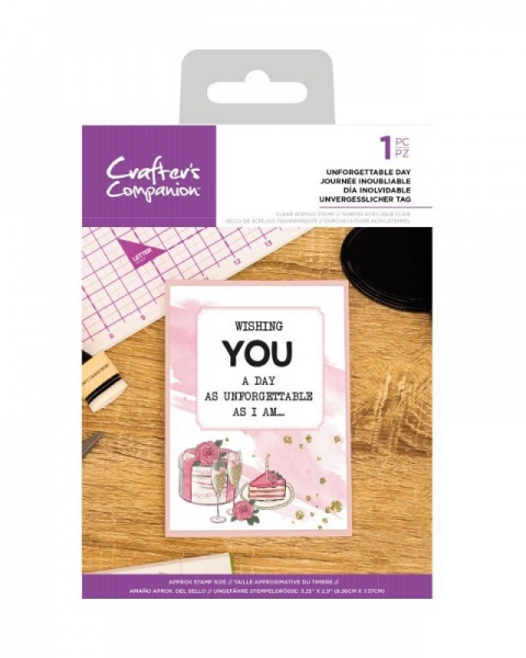 Crafters Companion Clear Acrylic Stamp ~ Unforgettable Day
