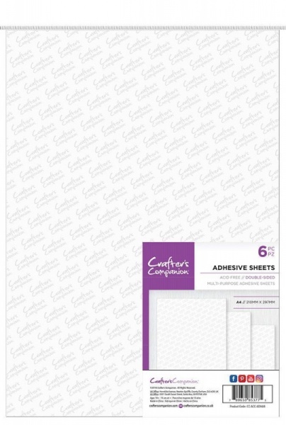 Crafters Companion Double Sided Adhesive Sheets - A4 Size (6PC)