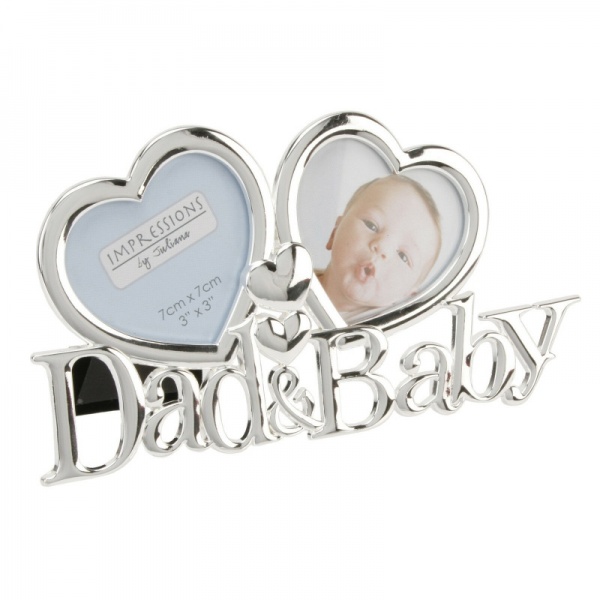 Juliana Silver Plated Photo Frame - Dad & Baby