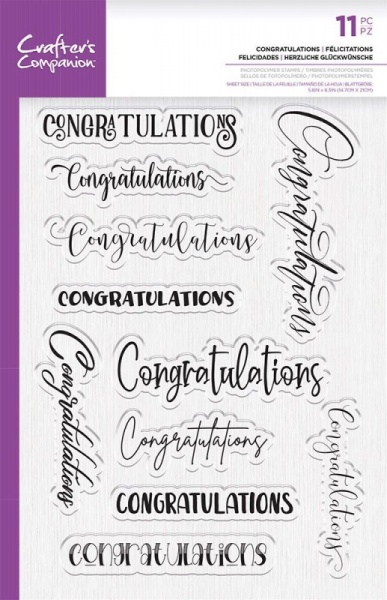 Crafters Companion Photopolymer Stamp ~ Congratulations