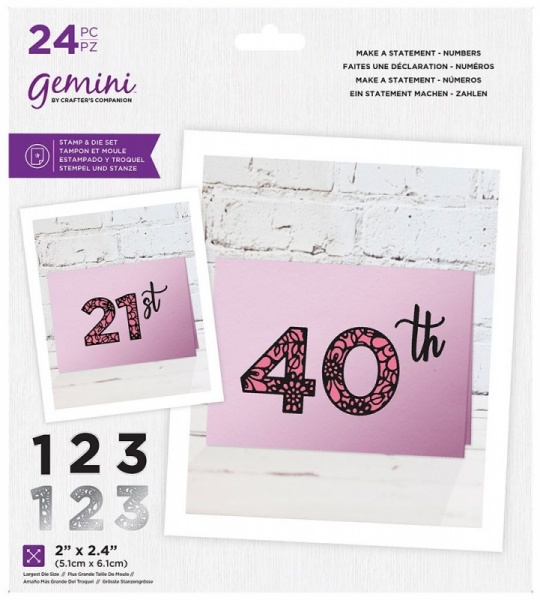 Gemini Make A Statement Stamp & Die Set ~ Numbers