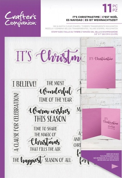 Crafters Companion Sentiment and Verses Clear Stamps - Its Christmastime
