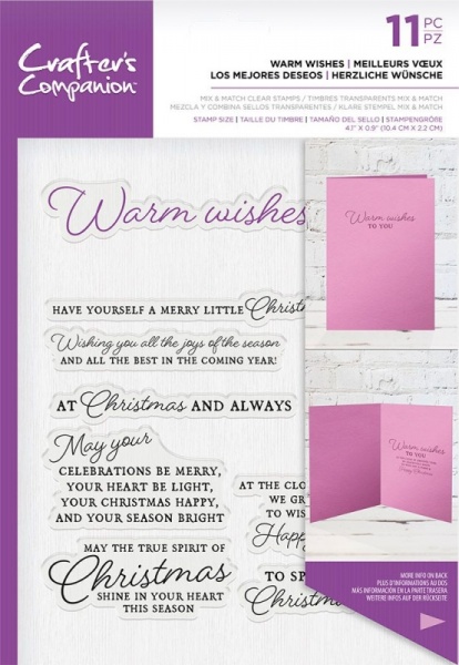 Crafters Companion Sentiment and Verses Clear Stamps - Warm Wishes