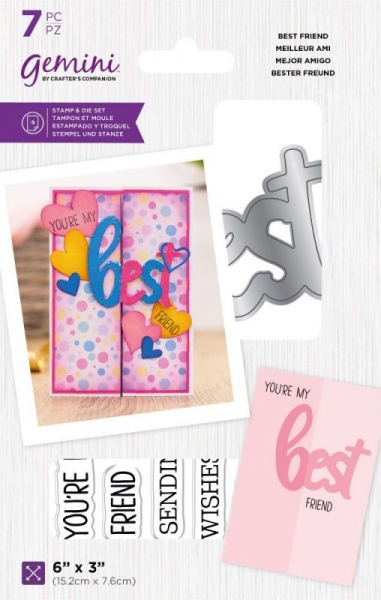 Gemini Gatefold Stamp & Die Set ~ Best Friend