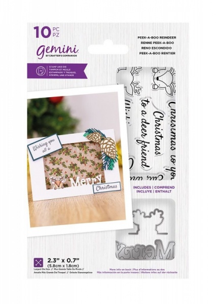 Gemini Peek-A-Boo Christmas Stamp & Die - Reindeer