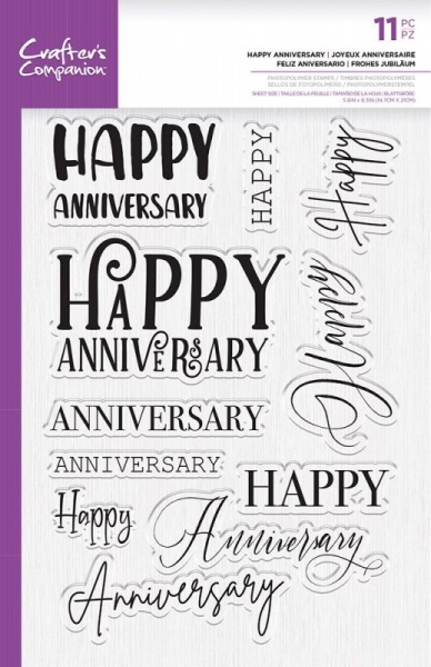 Crafters Companion Photopolymer Stamp ~ Happy Anniversary