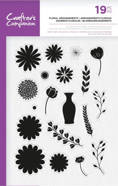 Crafters Companion Clear Acrylic Stamps - Floral Arrangements