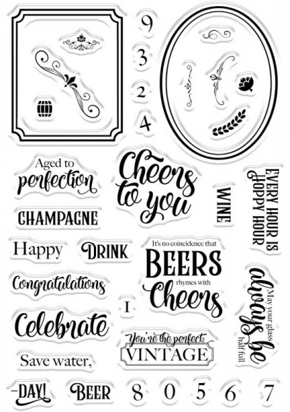 Crafters Companion Clear Acrylic Stamps ~ Bottles Up Accessories