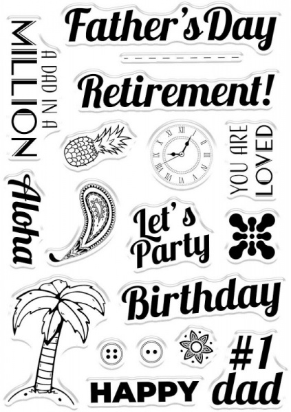Crafters Companion Clear Acrylic Stamps ~ Best Dressed Accessories