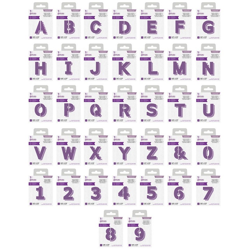 Gemini Expressions Die Set - Shadow Alphabet & Numbers
