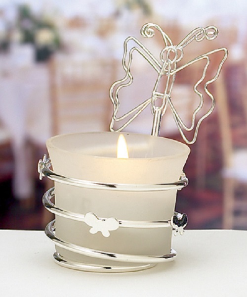 Butterfly Design Candle Holder / Place Card Holder