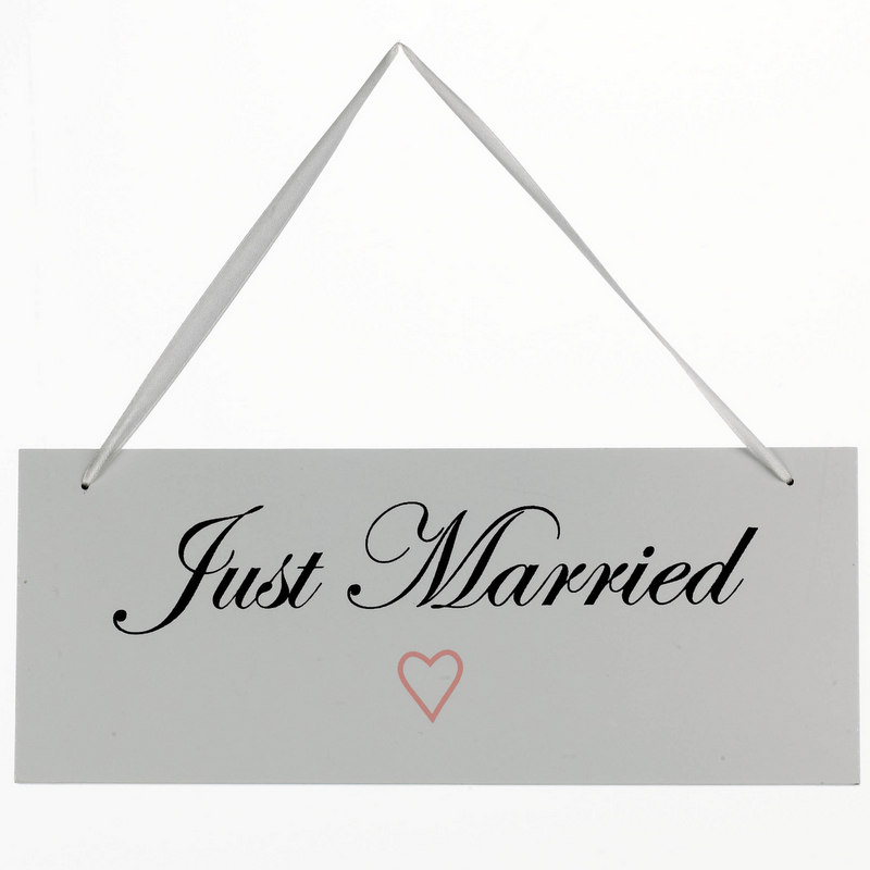 Just Married Hanging Sign