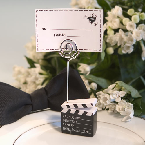 Movie themed clapboard styleplace card / photo holder