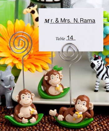 Cheeky monkey design place card / photo holders