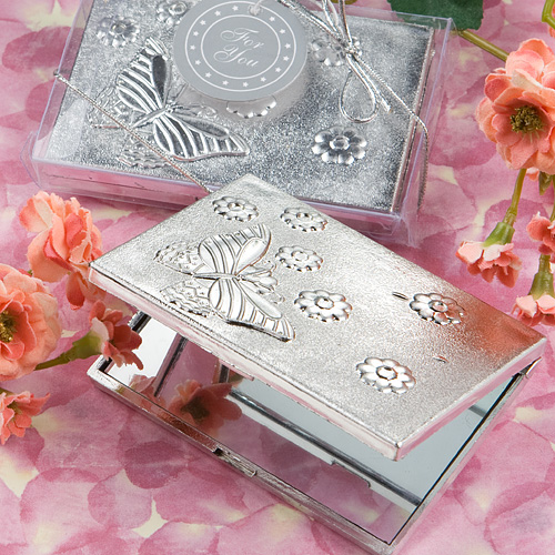 Elegant Reflections Collection Butterfly Design Mirror Compact