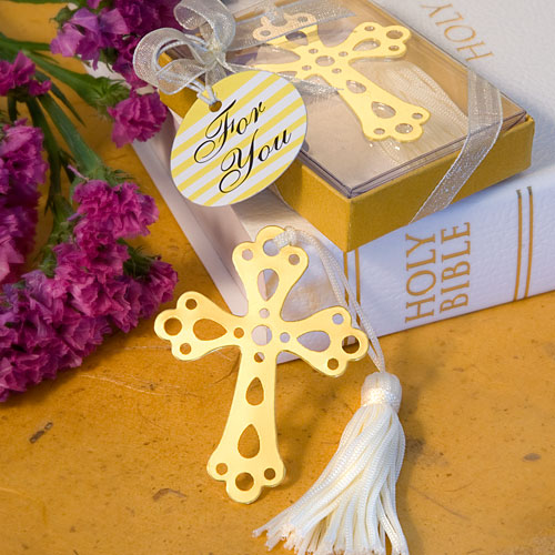 Book Lovers Collection Gold Cross Design Bookmark