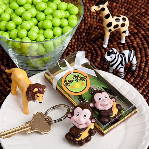 Jungle Critters Collection Monkey Design Keychain