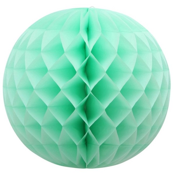 Honeycomb Teal Green Paper Ball