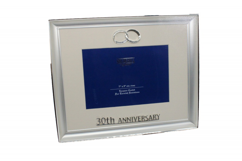 Silver Plated Anniversary Photo Frames ~ 30th / 40th