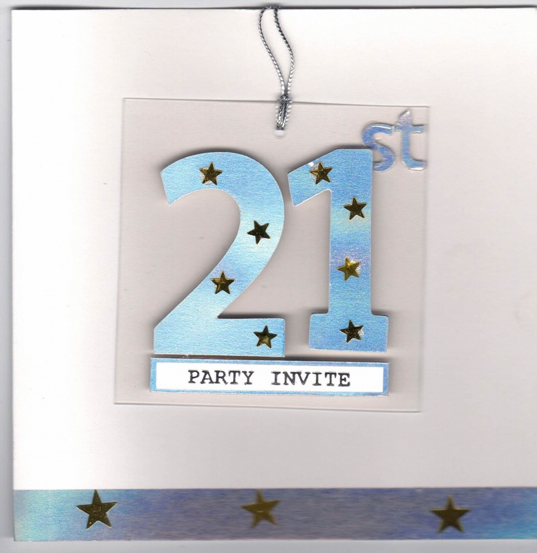 Simon Elvin 21st Party Invitation, Pk 5 Cards & Envelopes