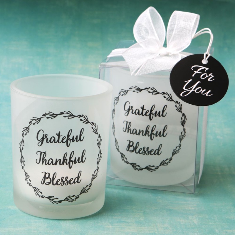 Gratefiul, Thankful, Blessed Candle Votive