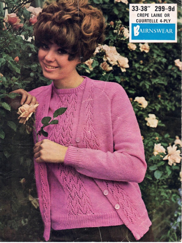 Vintage Bairnswear Knitting Pattern No 299: Lady's Twin Set