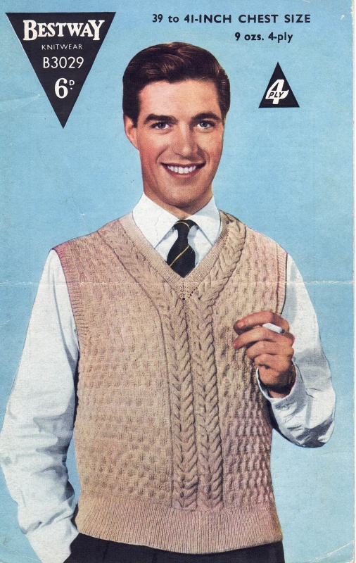 Vintage Bestway Knitting Pattern B3029 - Fancy Stitch Slipover