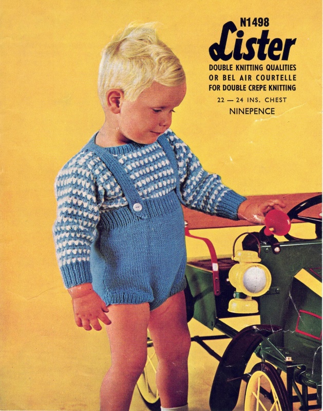 Vintage Lister Knitting Pattern N1498 - Boys Jersey & Shorts Set